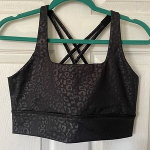 Constantly Varied Gear CVG Longline Sports Bra Black Leopard